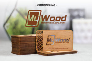 wood business cards